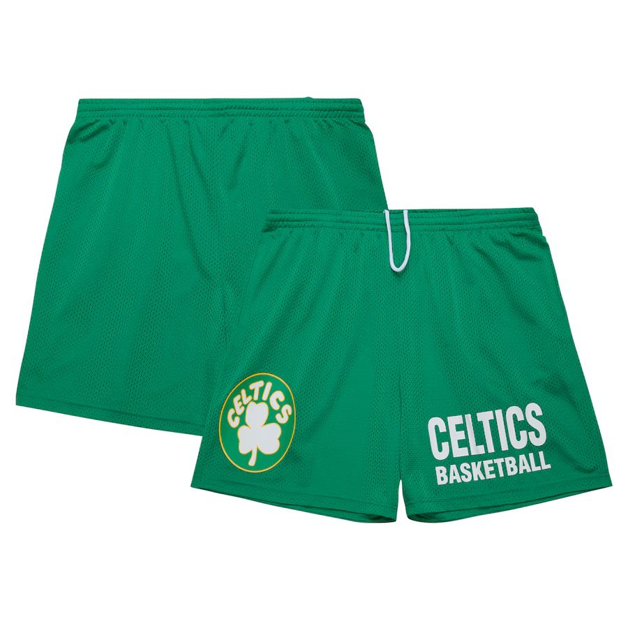 2025 Men NBA Boston Celtics Green Shorts